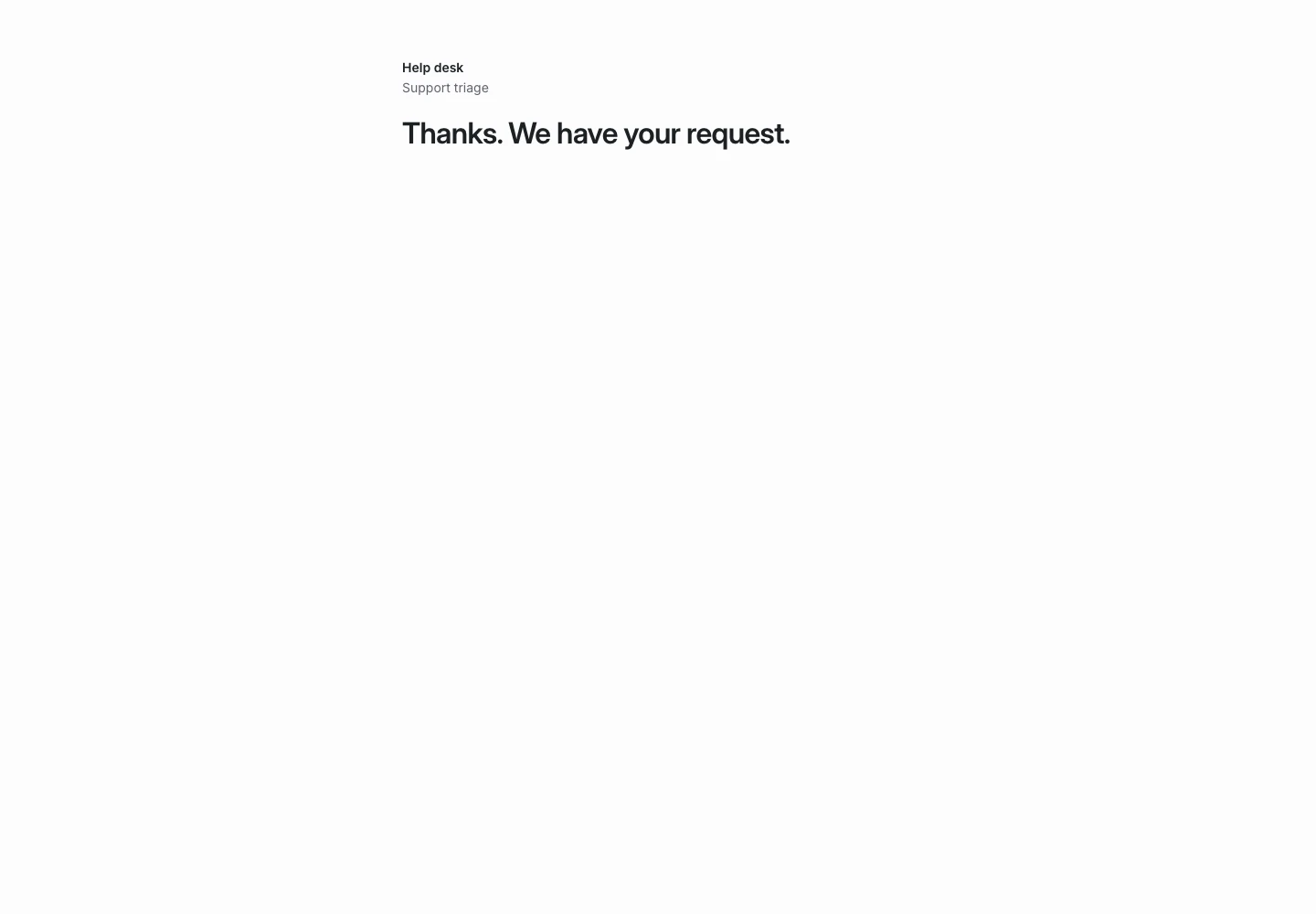 The received screen confirms that the team has the request.
